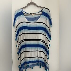 Surf Gypsy Blue and White Striped Tunic